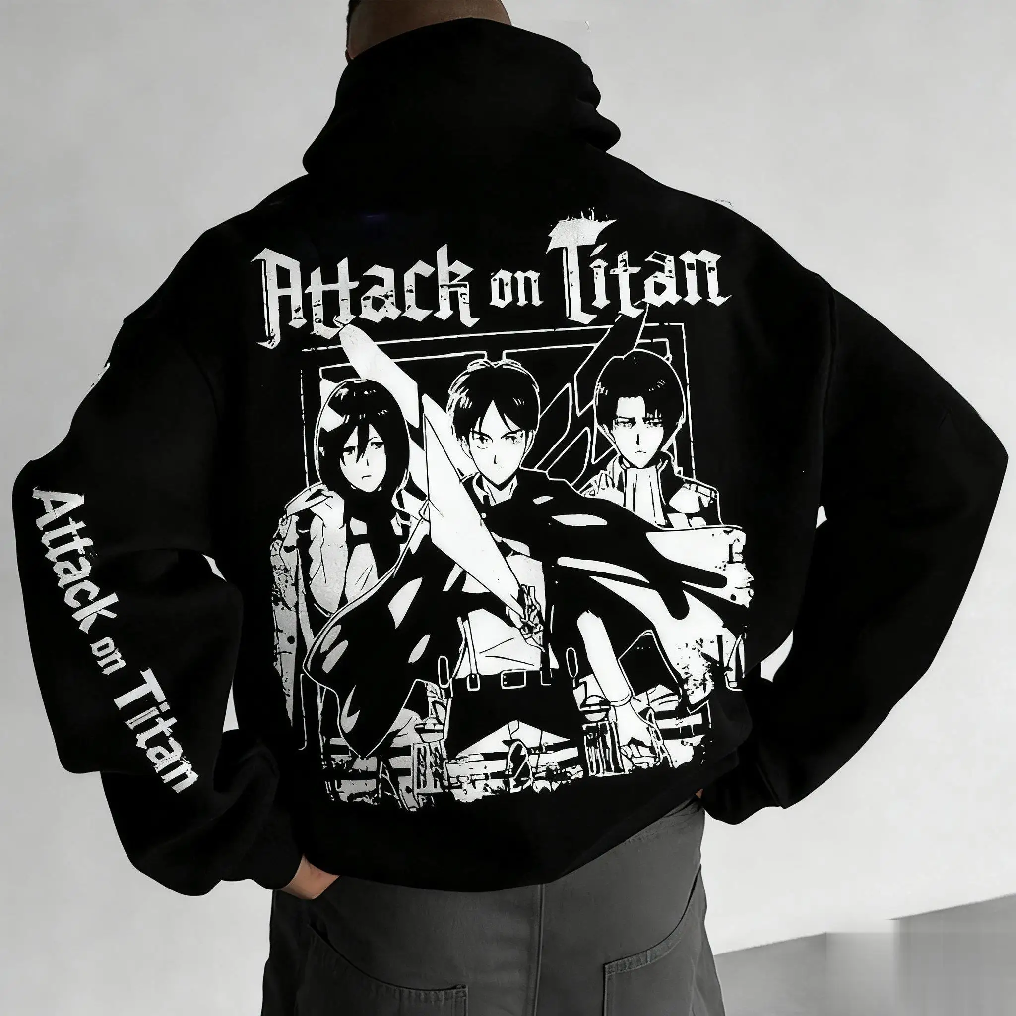 

Attack on Titan Hoodie Sweatshirt Men Women Anime Graphic Jacket Casual Streetwear Cosplay Fashion Spring Autumn Cotton Pullover