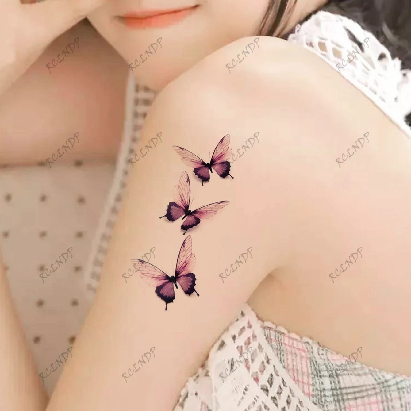 4pcs Waterproof Temporary Tattoo Sticker Elegant butterfly bird whale dandelion Fake Tatto Flash Tatoo Tato for Girl Women