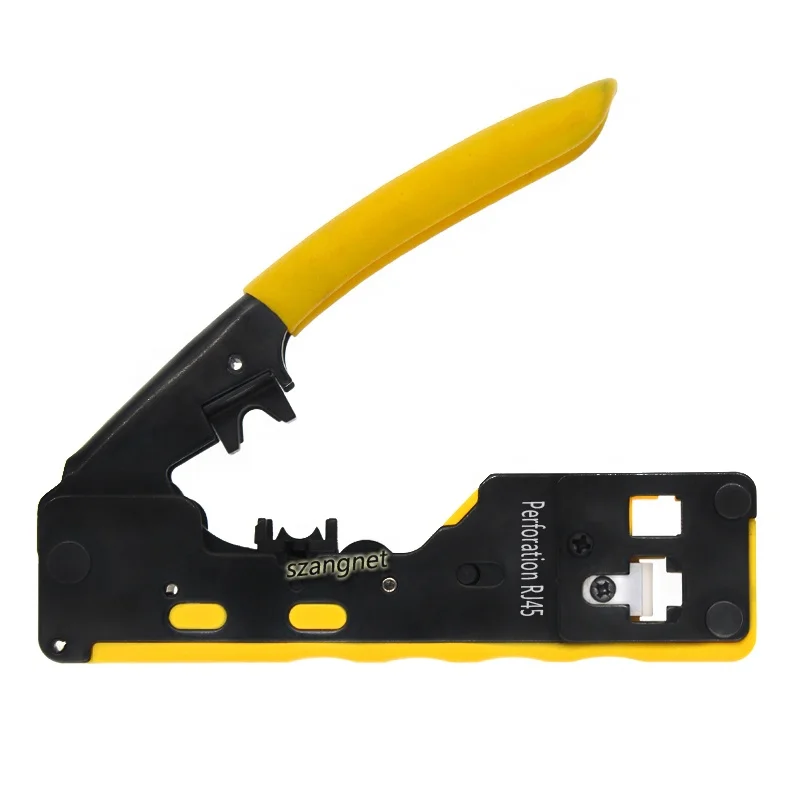

Network Mini Crimping Tool Cat5e/Cat6/Cat7 RJ45 Pass Through Plier Cable Crimping Tool