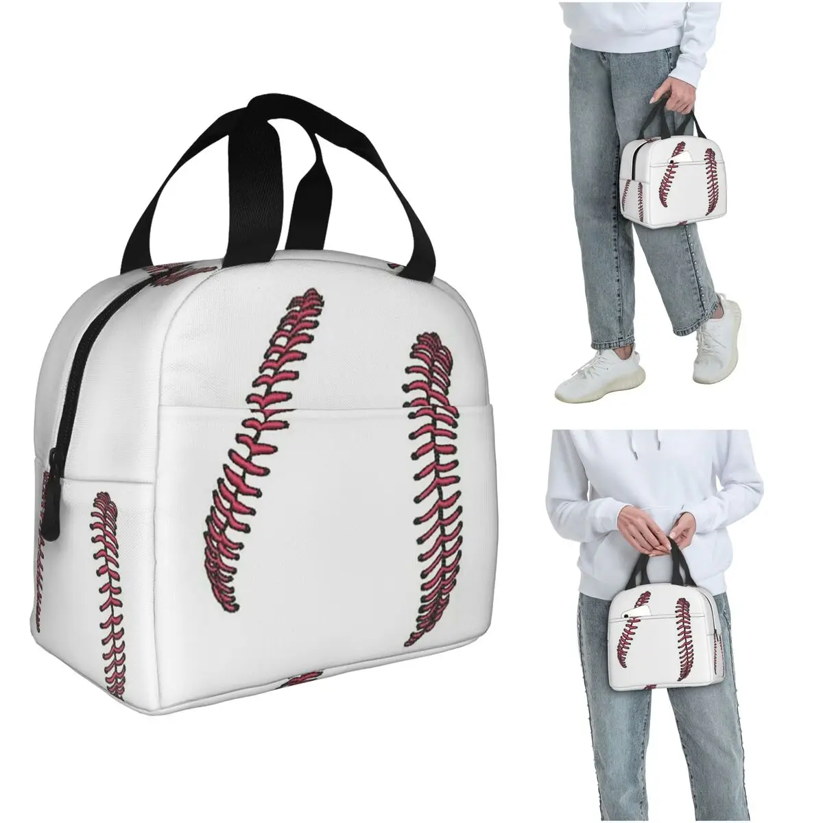 

Софтбол Бейсбол Кружевная изолированная сумка для обеда для детей Школьный холодильник Термальная коробка для еды Сумка Портативные ланч-боксы Контейнер