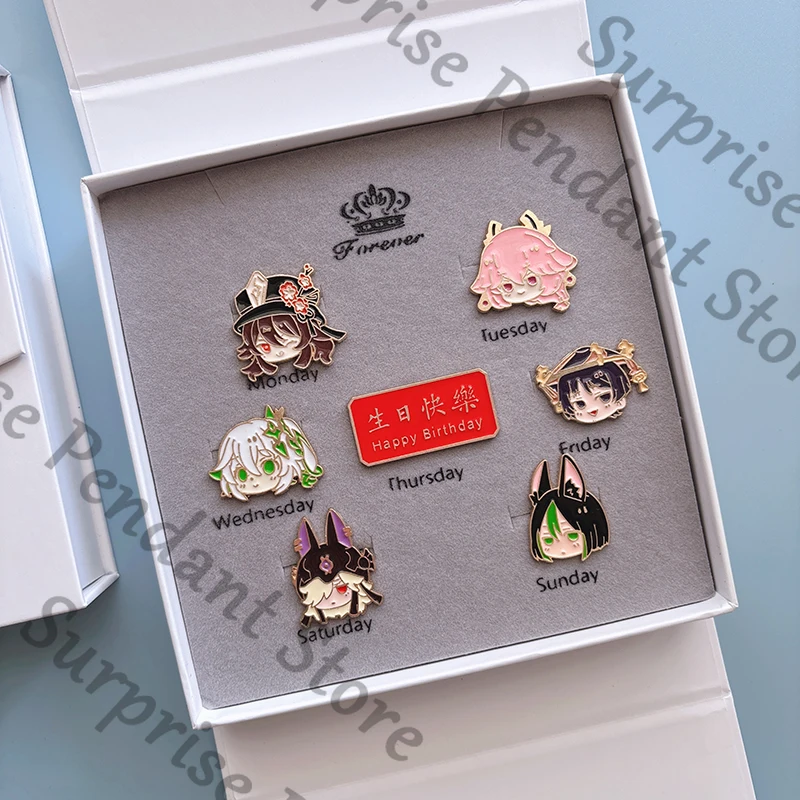 Genshin Impact Game Ambitus Yae Miko 시리즈 펜던트 배지 수제 모델 테마 선물 상자 높은 외관 수준