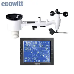 Ecowitt WS2320 Wi-Fi Weather Station with Wireless Outdoor Solar Powered 7-in-1 Weather Sensor and LCD Console Display