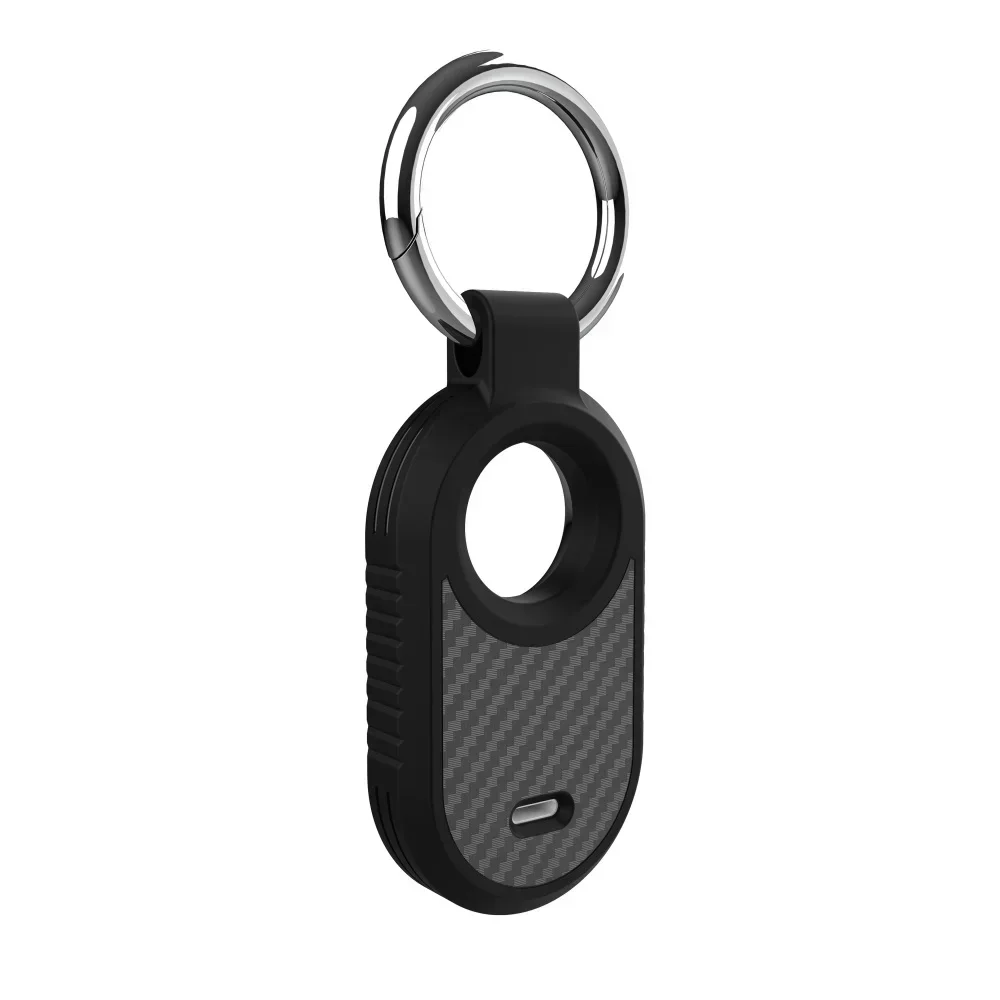 For SmartTag 2 Case for TPU Carbon Fiber Pattern Anti-lost Anti-Scratch Keychain Cover For Samsung SmartTag2 Protective Sleeve