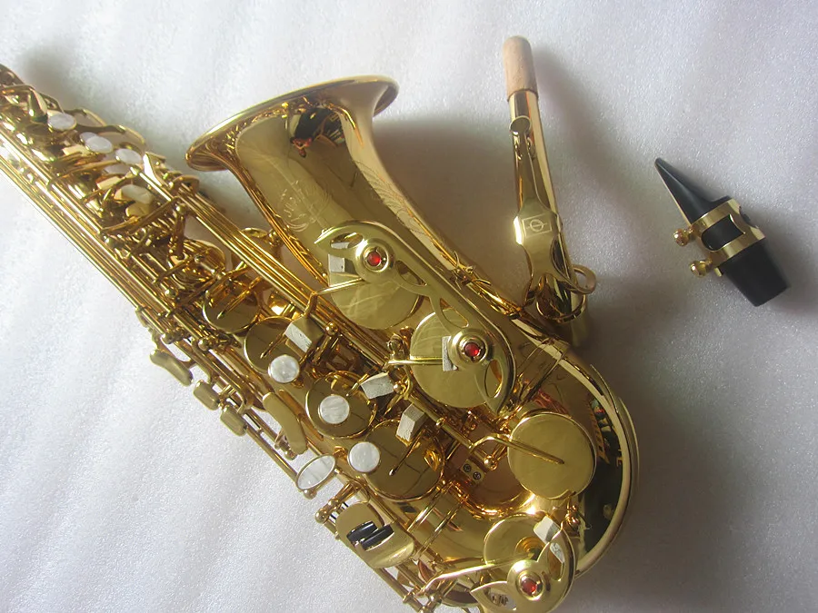 New Eb Alto Saxophone Brass Golden E Flat Sax JUPITER Instrument with Cleaning Brush Cloth Gloves Strap Padded Case
