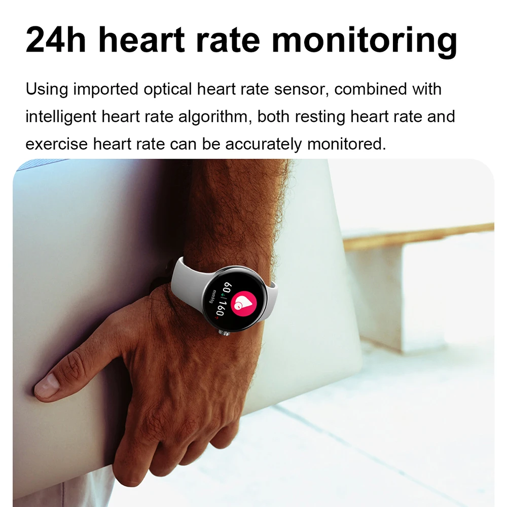 ساعة ذكية للرجال والنساء ، مكالمة بلوتوث ، شاشة عرض AMOLED ، 3ATM ، IP68 ، ساعات رياضية مقاومة للماء ، الصحة ،