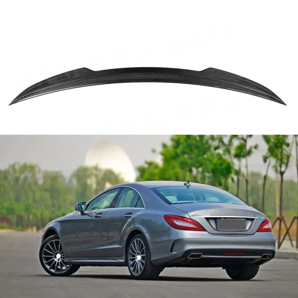 for Mercedes Benz W218 CLS300 CLS350 CLS500 CLS550 CLS63 2012-2017 Trunk Duck Spoiler Lid Wing Dry Carbon Fiber Rear Spoiler