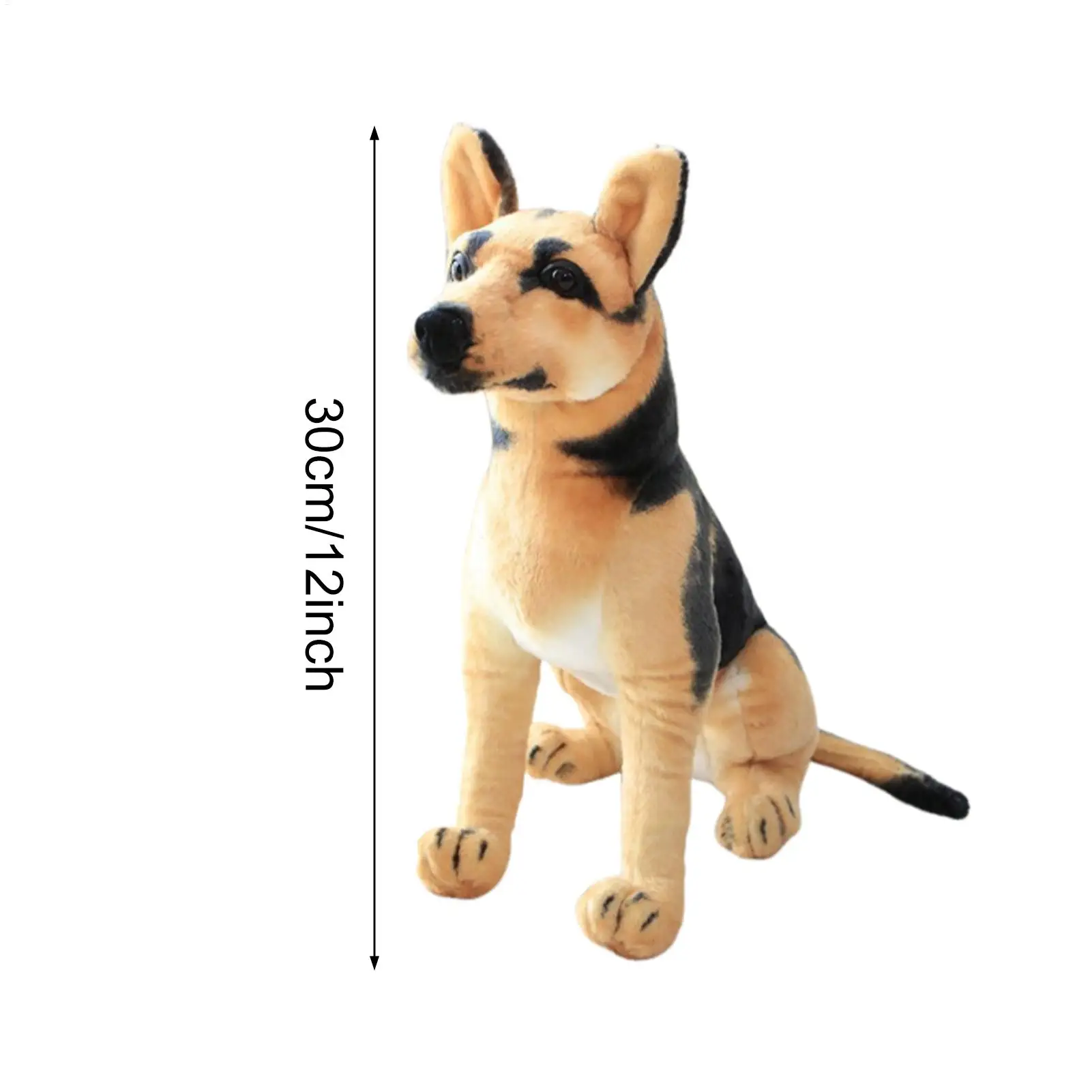 وسادة محشوة على شكل كلب واقعي ناعمة للجلوس على شكل كلب حيواني محشو لأصدقاء العائلة والأولاد والبنات في المنزل وعيد الميلاد وعيد الميلاد في الأماكن المغلقة #6