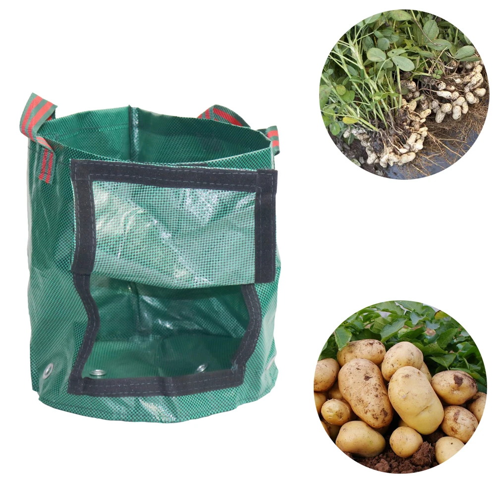 1 Pc Pe Cloth Potato Planting Bag Back Garden Planting Potato Thickening Treatment Balcony Vegetable Flower Planting Bag