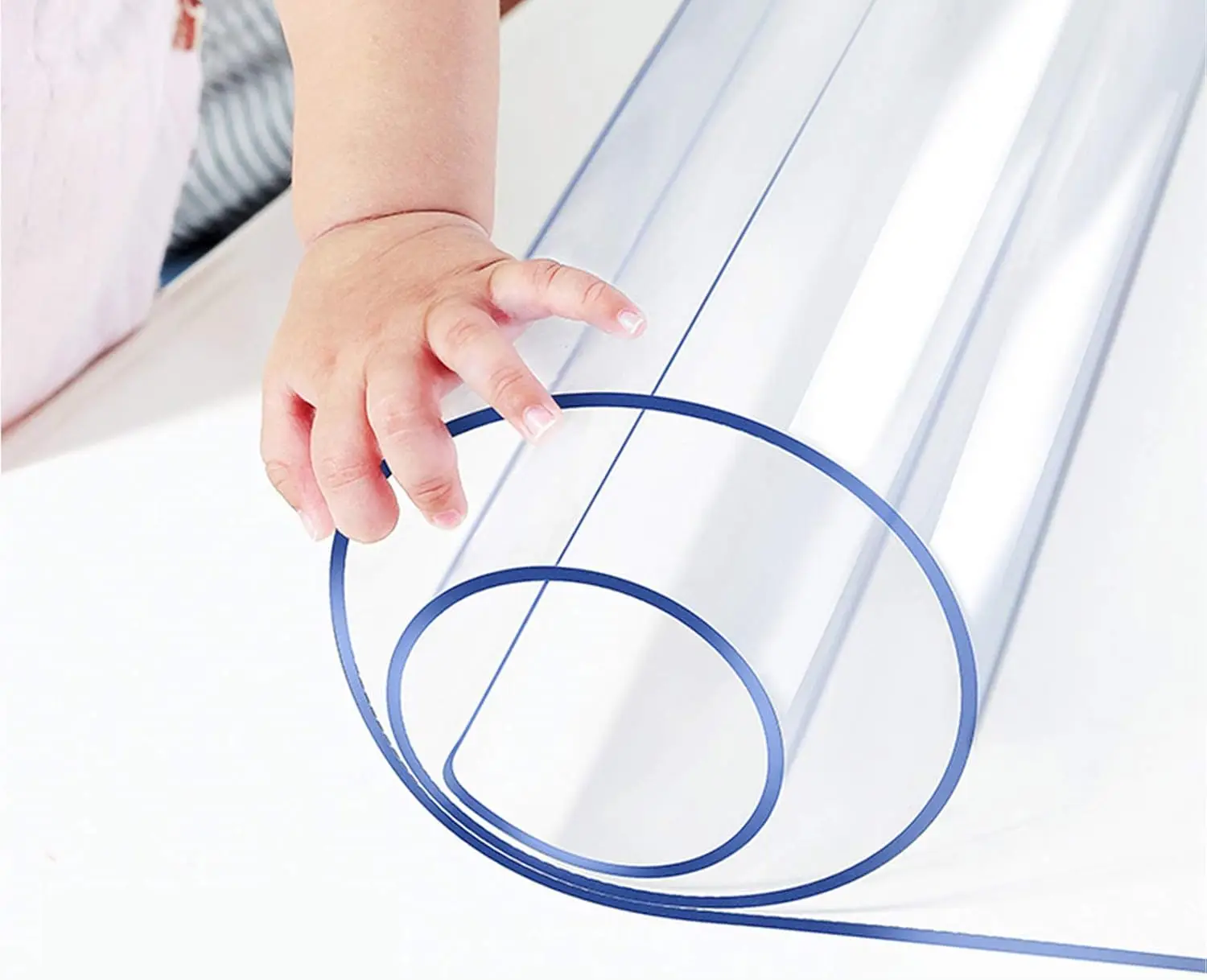 

Multi Size 1.5Mm Thick Custom Clear Rectangular Pvc Table Protector Plastic Tablecloth Furniture Protective Cover Wooden Desk