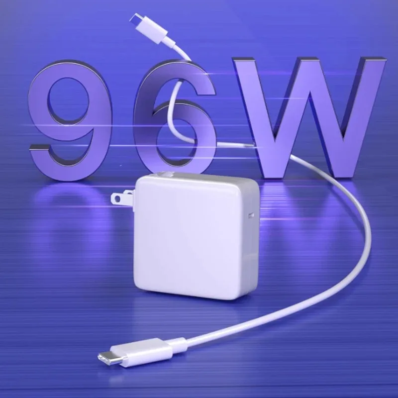 محول طاقة شاحن USB C PD 30 وات 60 وات 87 وات 96 وات لجهاز MacBook Pro 16، 15، 13 بوصة، هواء جديد 13 بوصة 2020/2019/2018، يعمل مع النوع C