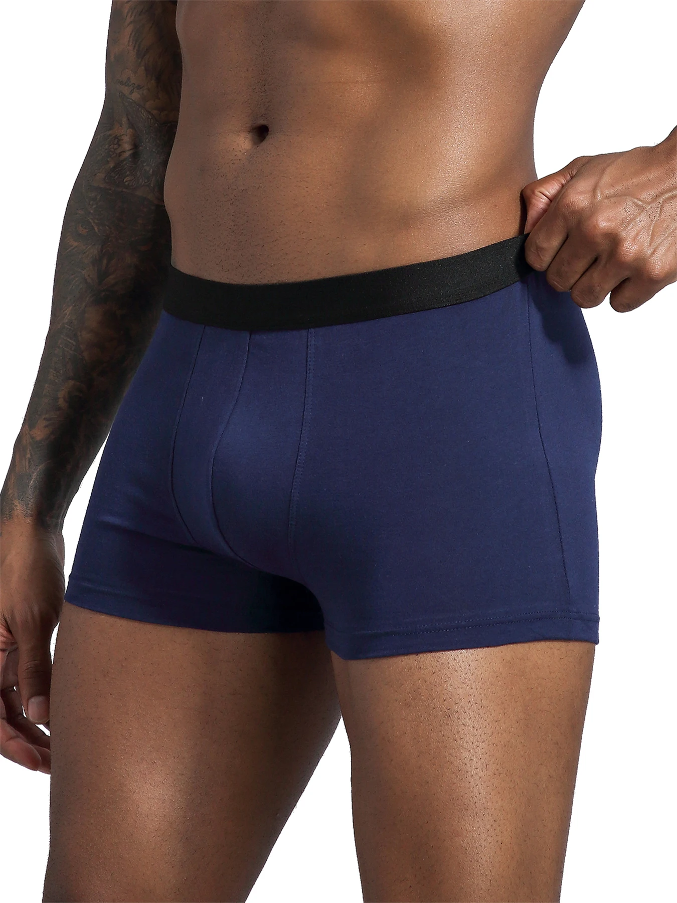 Calzoncillos bóxer de algodón para hombre, ropa interior transpirable, Sexy, caja, 10 piezas, 2024