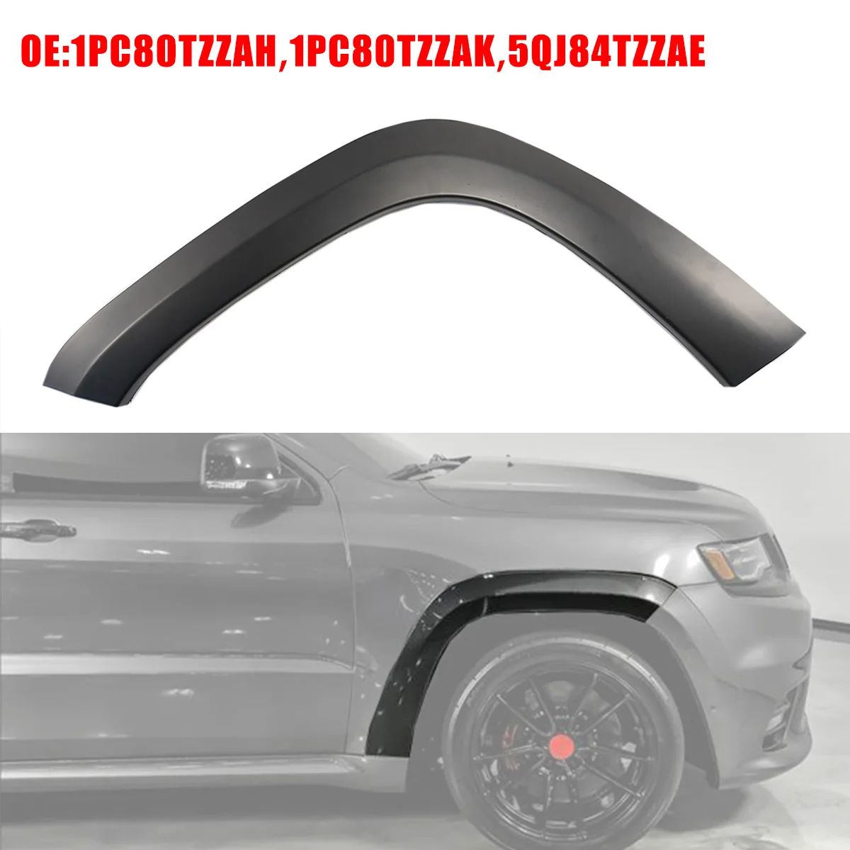 لسيارة جيب جراند شيروكي SRT/SRT8/Trackhawk/ارتفاعات عالية/قمة 2012-2021 عجلة الحاجب قوس 5QJ83TZZAE 1PC82TZZAG طقم الجسم