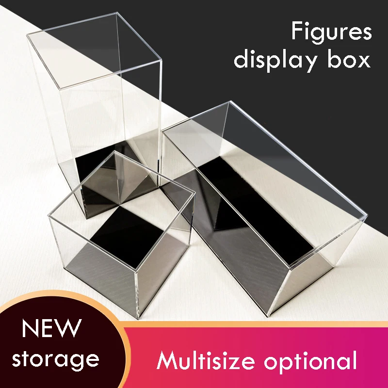 40x40x35cm PMMA Acrylic Display Boxes Figure Transparent Display Cabinet Plexiglass Dust-proof Model Storage Box Diy Assembled