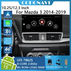 10.25inch/12.3inch For Mazda 3 2014-2019 Car Multimedia Video Player Radio Gps Navigation Android15 8-core8+256GB
