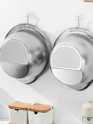 Rice Washer Strainer Bowl Stainless Steel 304 Rice Washing Bowl Rice Sieve Colander Fruit And Vegetable Strainer Kitchen Tools