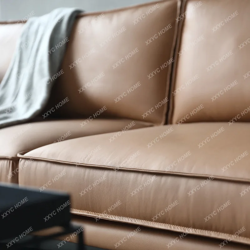 AA light luxury leather sofa first layer cowhide living room three-person  minimalist high-end furniture