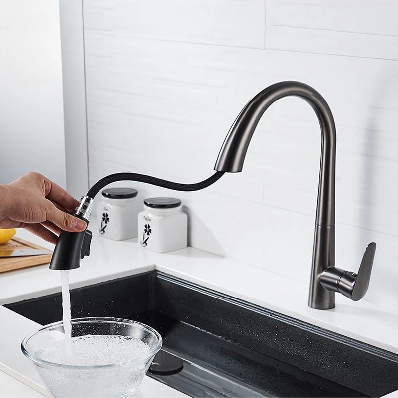 

Wrench Style SK-8055-1 Stainless Steel Household Pull-out Basin, Rotatable Single Hole Single Handle Faucet