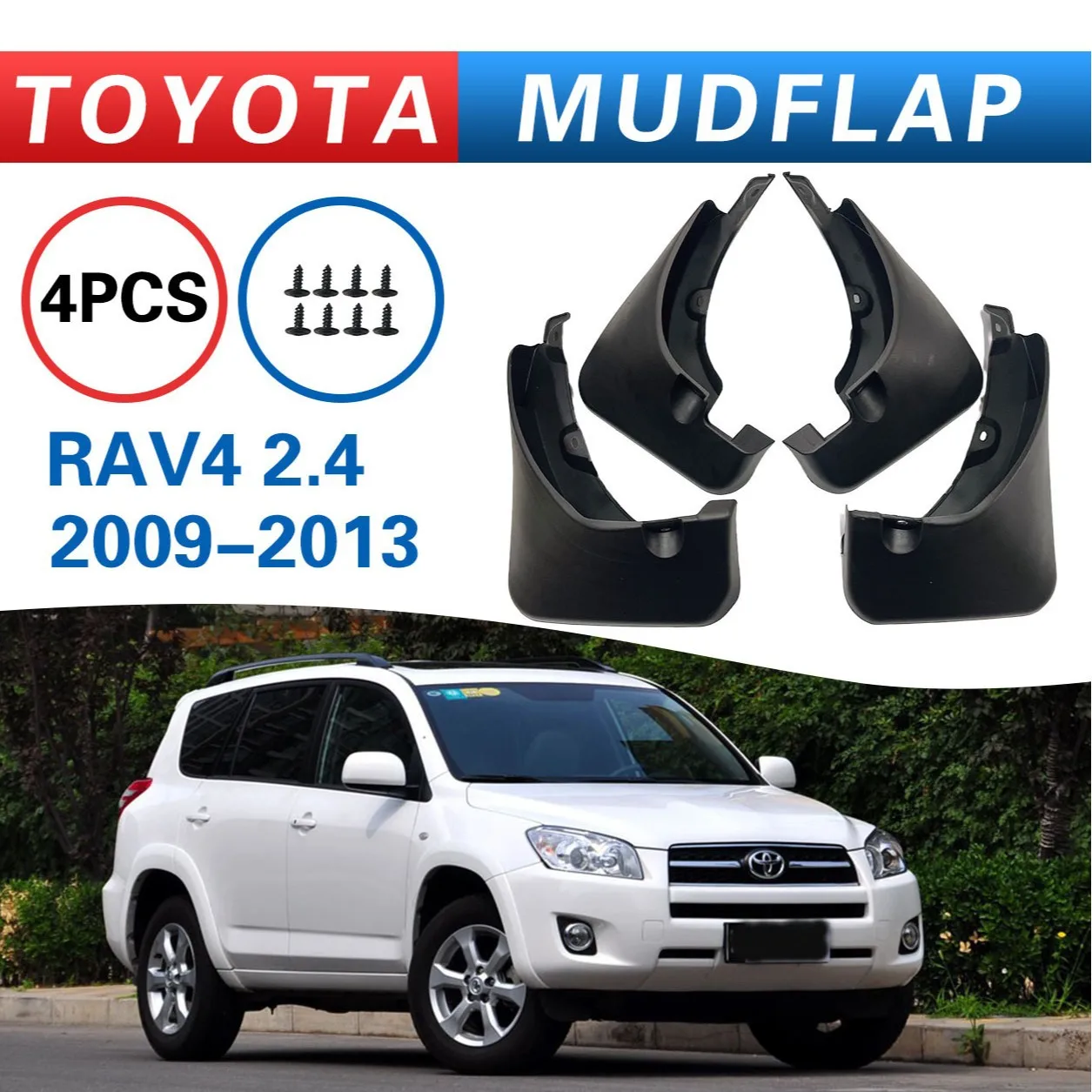 

For Toyota RAV4 mudguard 2.4 2009-2013,car mudguard, Splash proof mudguard, front and rear wheel fender