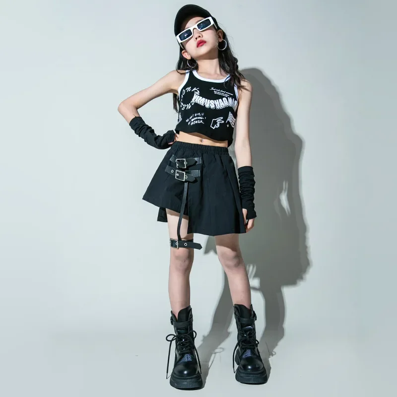 Summer New Fashion Girls Jazz Dance Performance Clothing Hip Hop Fashion Brand Children's Street Dance Fashion Clothing