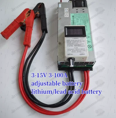 

3-15V 100A 12V Car Battery Charger 60A85A Adjustable Supports LiFePO4 14.6V Lithium 12.6V with Fast Charge Display