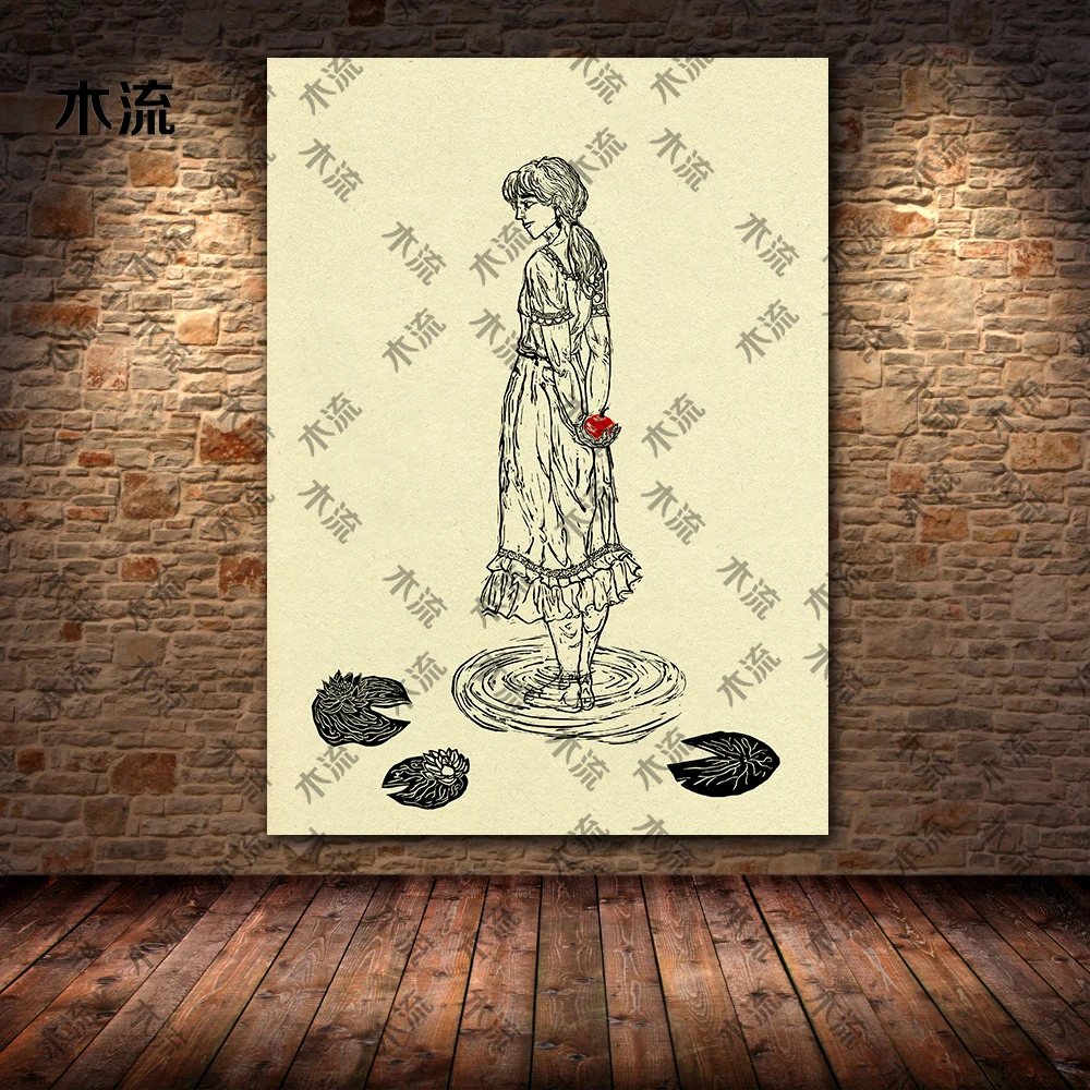 The Mysterious Witches Of Salem And Baphomet,Vintage Wall Art Canvas Painting, Witchcraft Pencil Drawing Art, Poster Print Decor