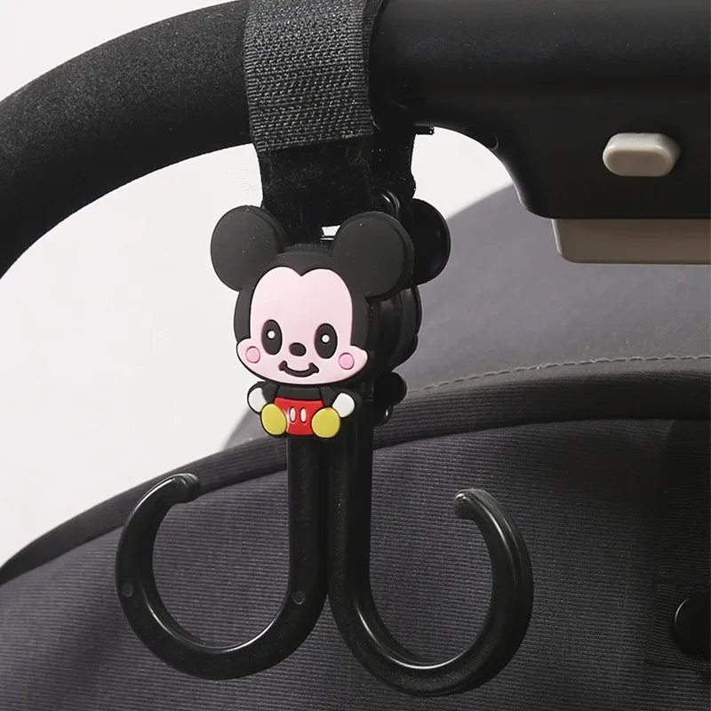 New Multi-Functional Double Baby Stroller Hook Double Hook Trolley Bag Storage Hook  Free Rotating Electric Bike Hook