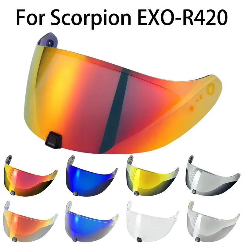 Capacete SCORPION EXO-R420 Helmet Visor Shield Lens Motorcycle Accessories Full Face Helmet Anti-UV Casco Moto