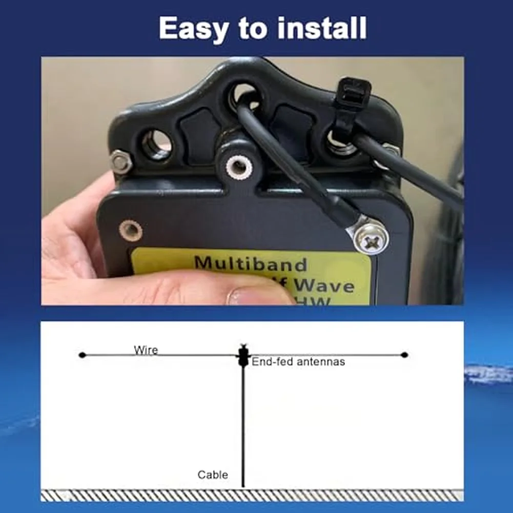 1:64 Balun 1-30MHz 150W End Fed Half Wave Antenna For 4 Band 8 Band Shortwave Radio Amateur HF Communication Equipment