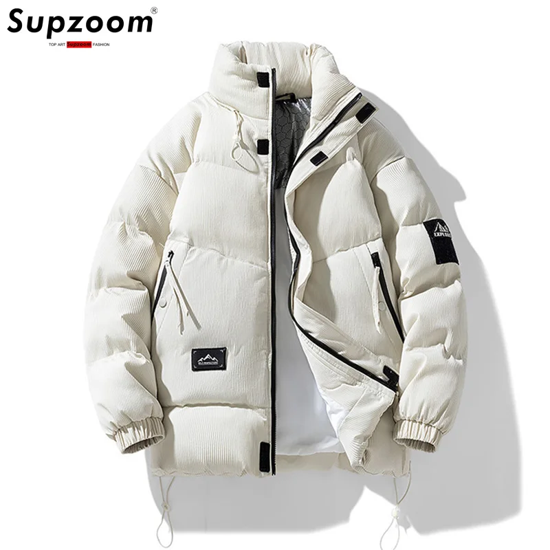 

Supzoom New Arrival Casual Mens Collar Corduroy Winter Safari Style Trendy Bread Couple Thickened Coat Cotton-padded Jackets