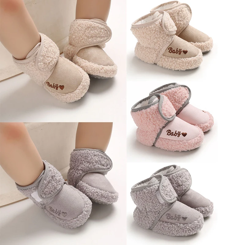 

New 2025 Warm Infant Toddler Crib Snow Boots Soft Comfortable Infant Girls Boys Anti-Slip Socks Slipper Newborn Baby Shoes