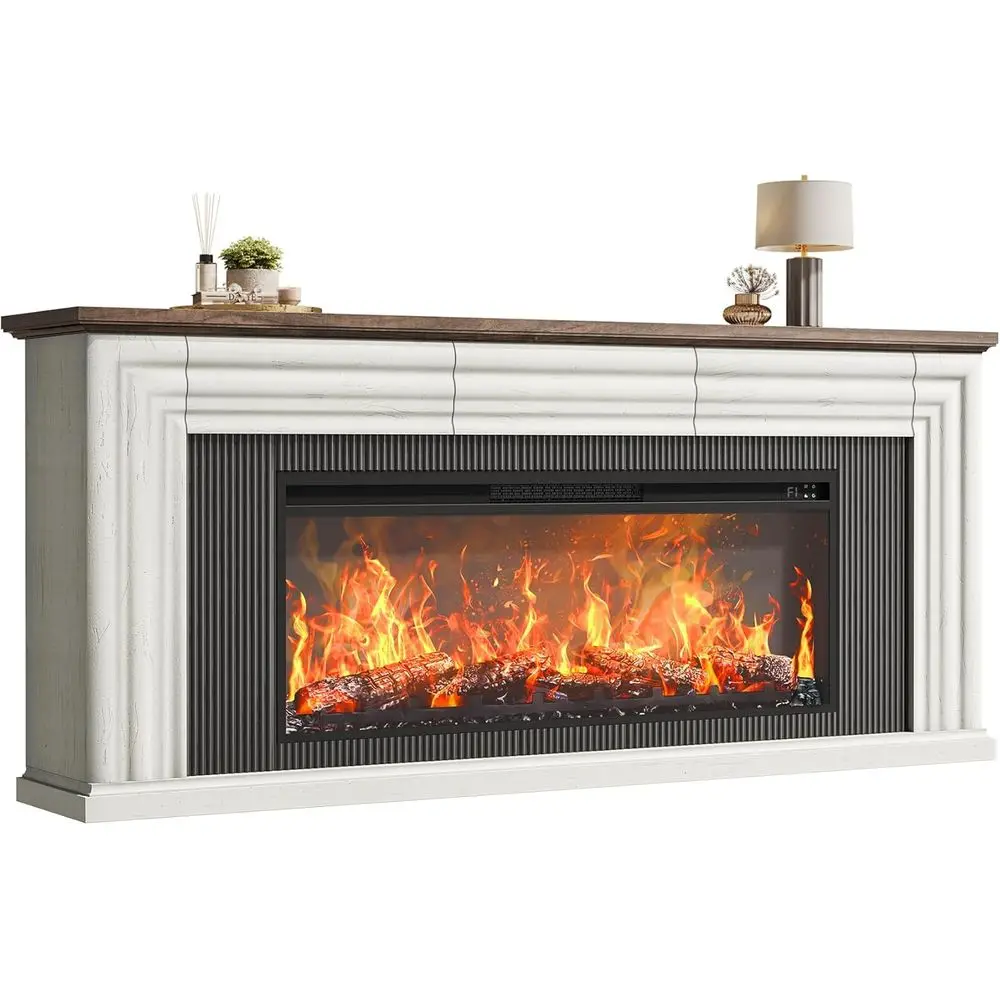 

70-Inch TV Stand Compatible with 42-Inch Electric Fireplace, Versatile for 65-75 Inch TVs, Modern Entertainment Center with Draw
