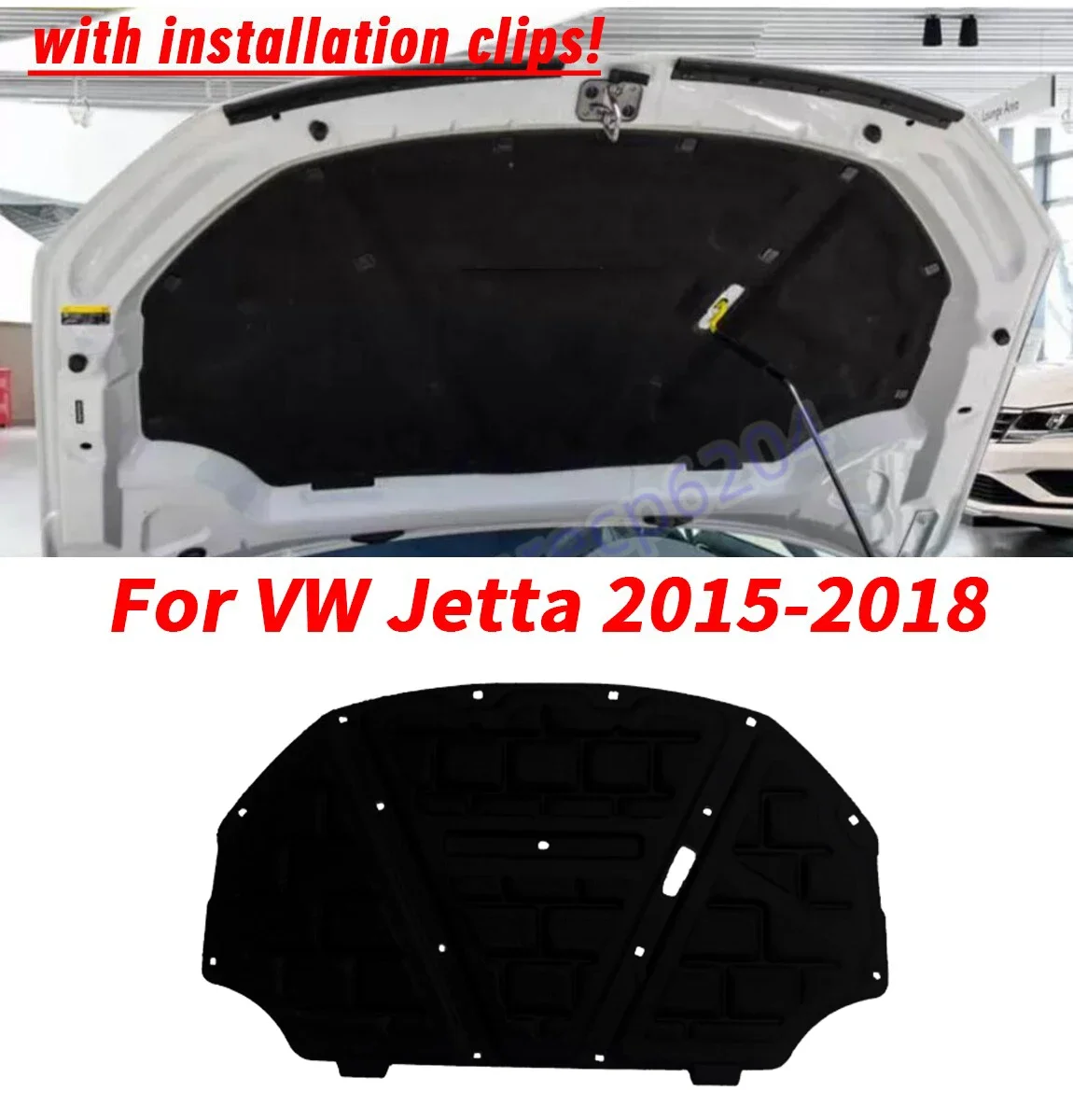 For VW Jetta 2015-2018 1PCS Front Hood Engine Sound Insulation Pad
