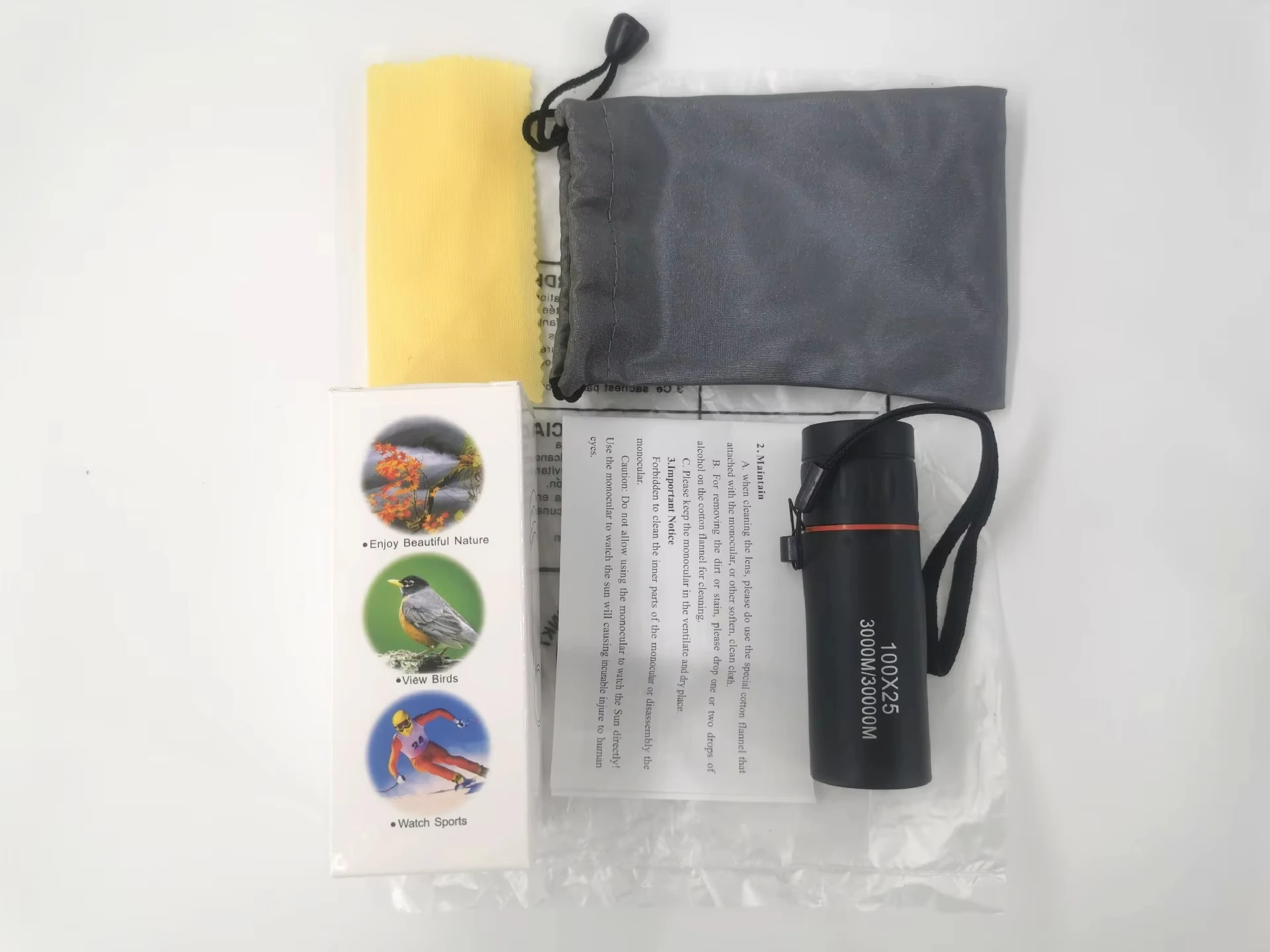 Teleskop Monokular Portabel de - Travel Outdoor Camping Youtube ulasan dan harga