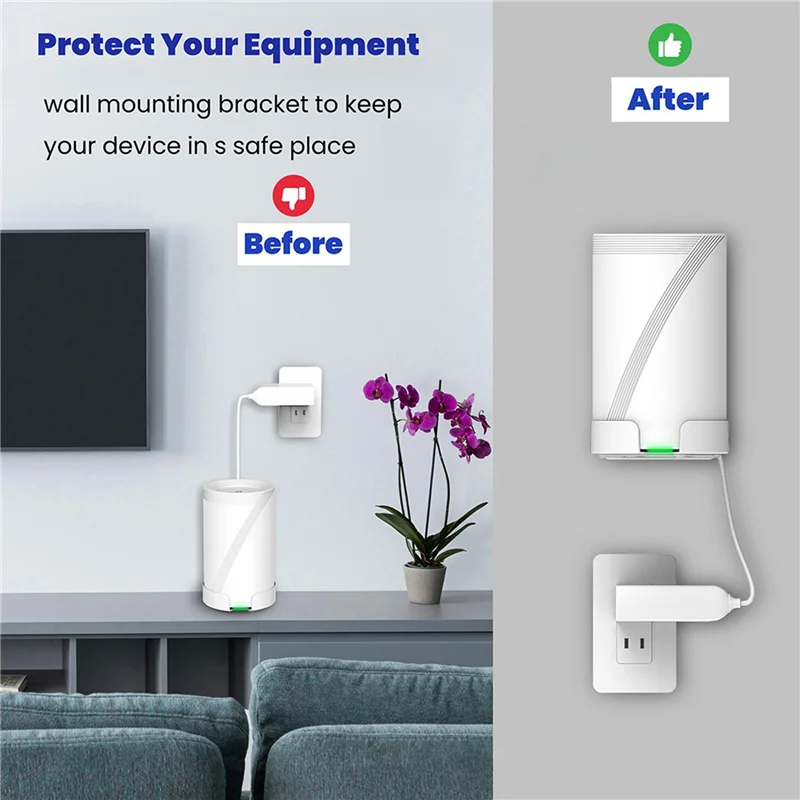 ABMF-Router Wall Mount Bracket Suitable For TP Link Deco BE63/BE65/BE10000 Mesh Wifi7 Router Saving Space 3PCS