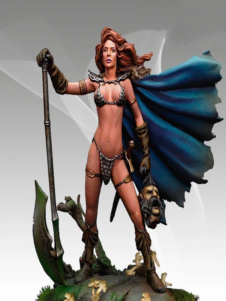 

Неокрашенный комплект 1/32, 65 мм, фигурка воина, охотницы, 65 мм, историческая фигура, комплект из смолы