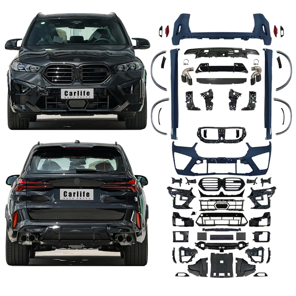 New M Power Body Kit X5M F95 Style Car Bumpers for BMW X5 G05 2023+ Upgrade Kits