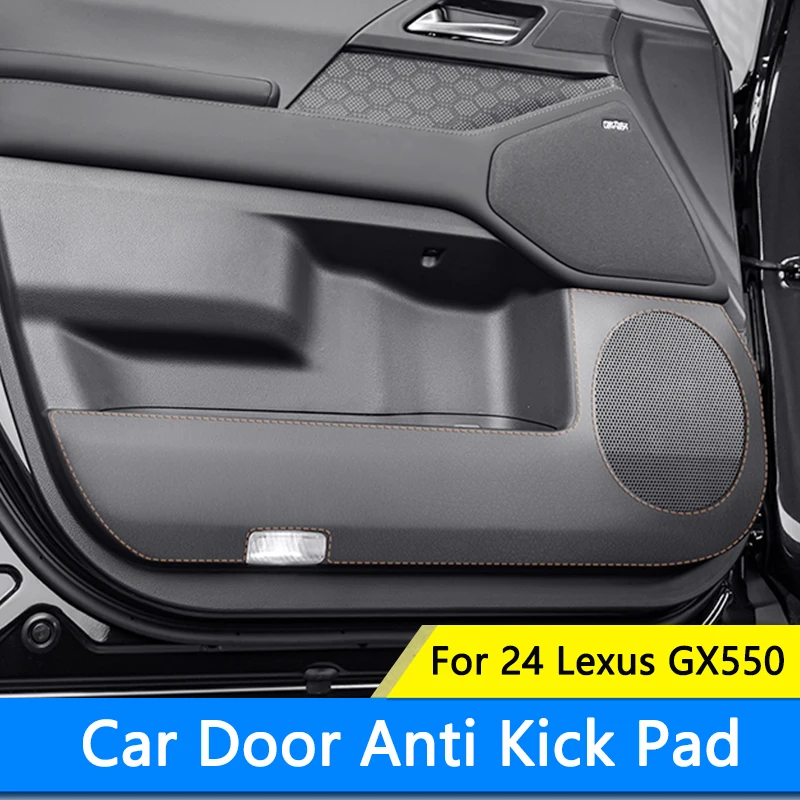 

QHCP Car Door Anti Kick Pad Protection Leather Door Anti-kick Mat Anti-dirty Mats Fit For Lexus GX550h 2024 Interior Accessories