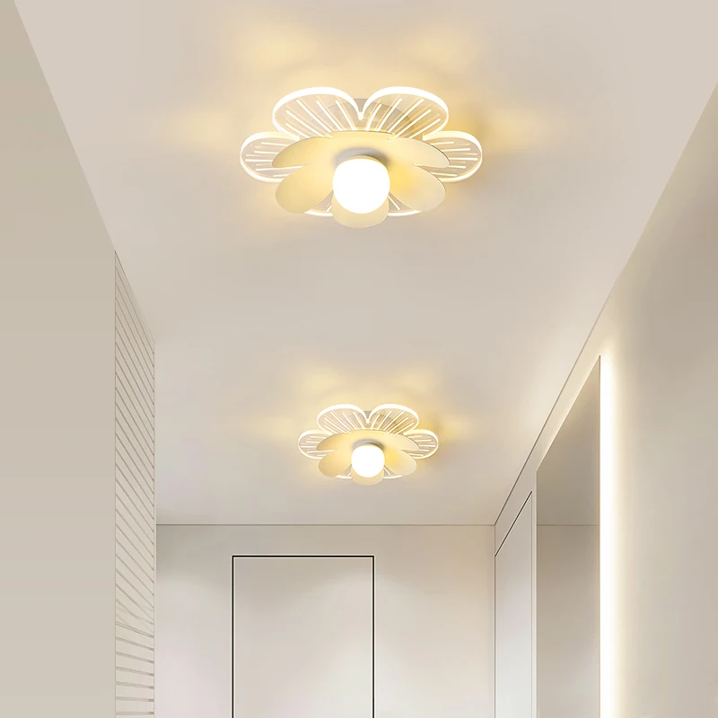 Imagem -02 - Nordic Modern Flower Shape Led Ceiling Light Cozinha Quarto Varanda Vivendo Estudo Sala de Jantar Banheiro Loft Corredor Decoração de Casa