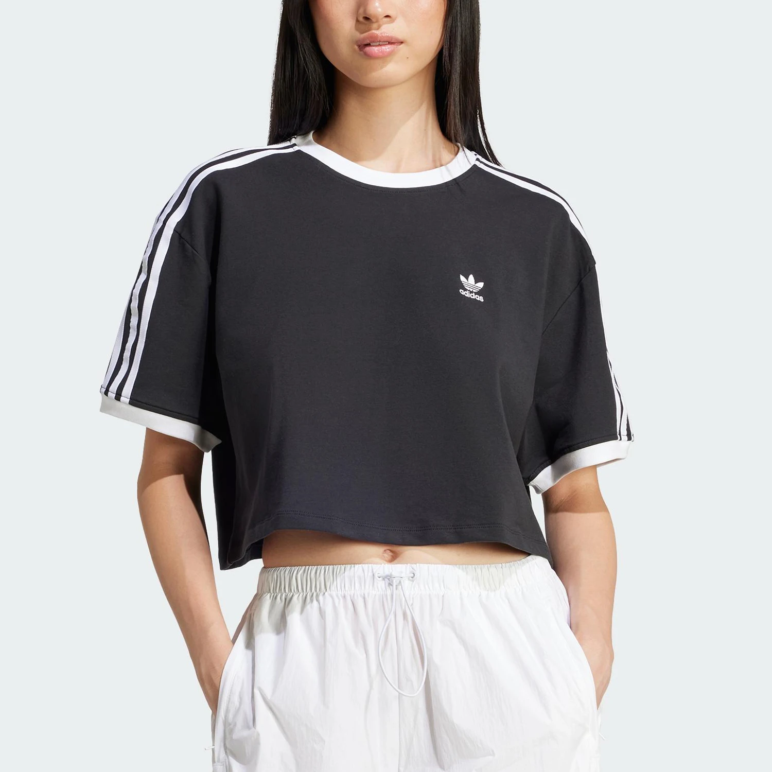 Adidas Genuine Adidas Originals Women's Short Breathable Knit Casual T-shirt JC8149