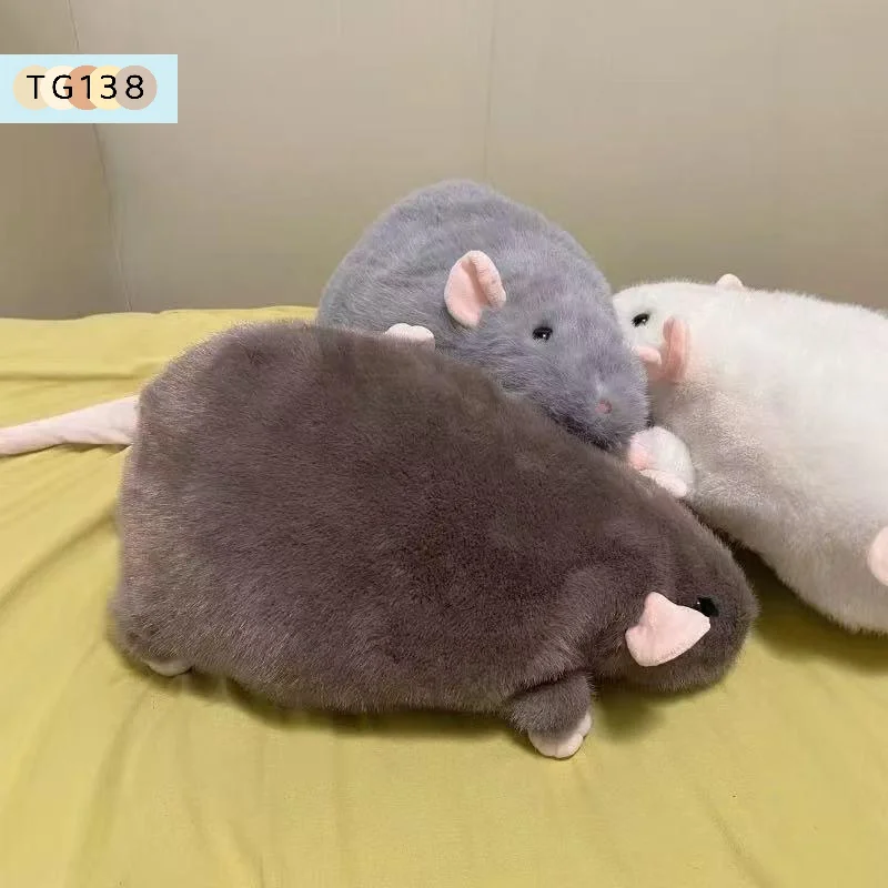 【Neu】35/50/90cm Cartoon-Blumenzweig-Ratte, weiche, übergroße Tierfigur, niedliche Simulation, große Maus, Plüschtier, Kissen, Geburtstagsgeschenk – Detail 10