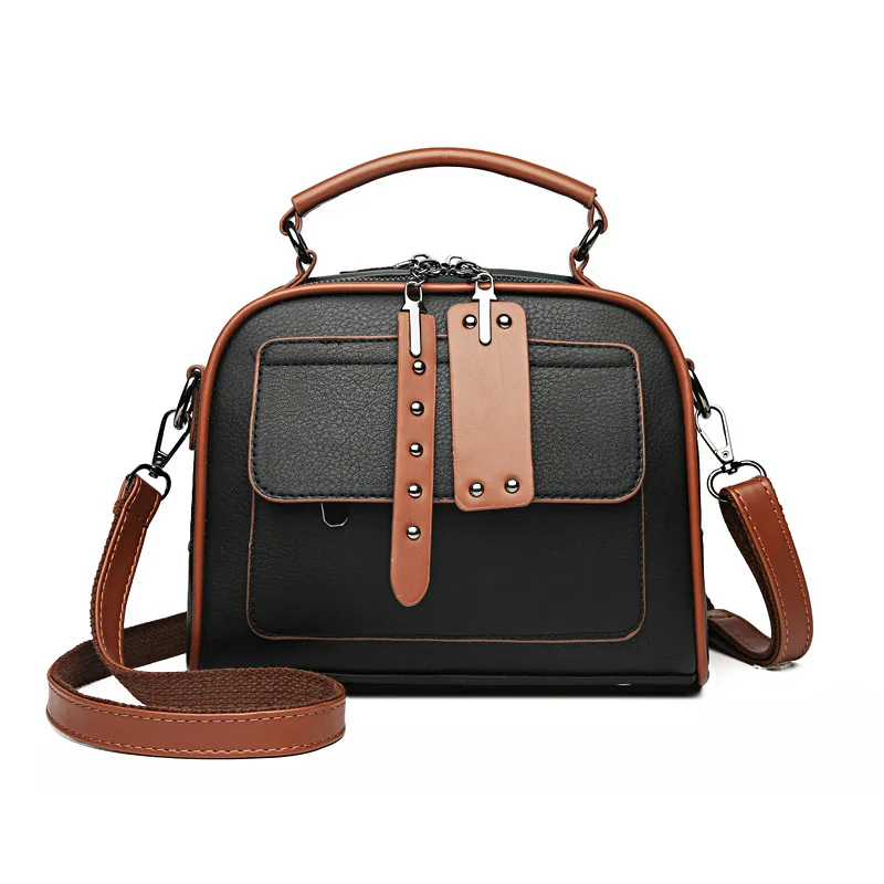 

Puly Leather Lady Tote Bag Woman Sac A Mains Luxury Boston Bag Large Pu Fashion Bolsos Mujer Trend Top-Handle Cross Body Bag