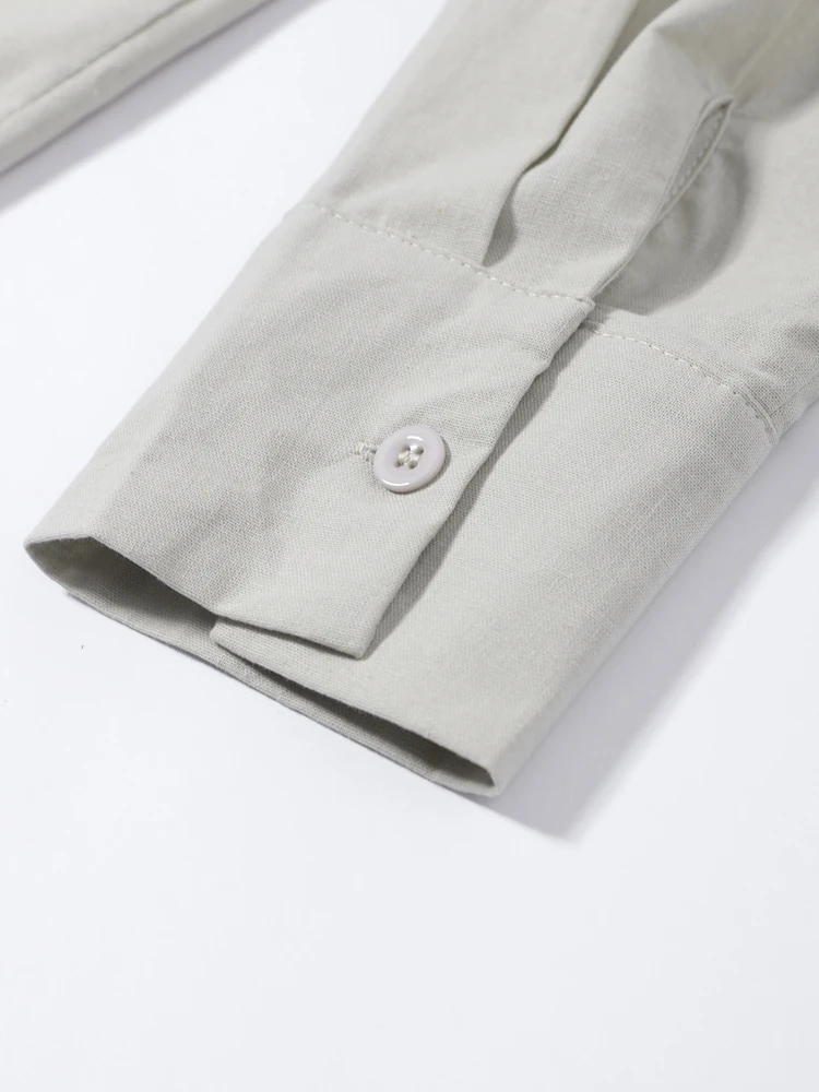 Spitzenrock, Hemd, weit geschnittene Hose, 3-teiliger Anzug für Damen, elegante Bluse mit Reverskragen, langen Ärmeln und Einreiher, Old-Money-Outfit – Detail 15