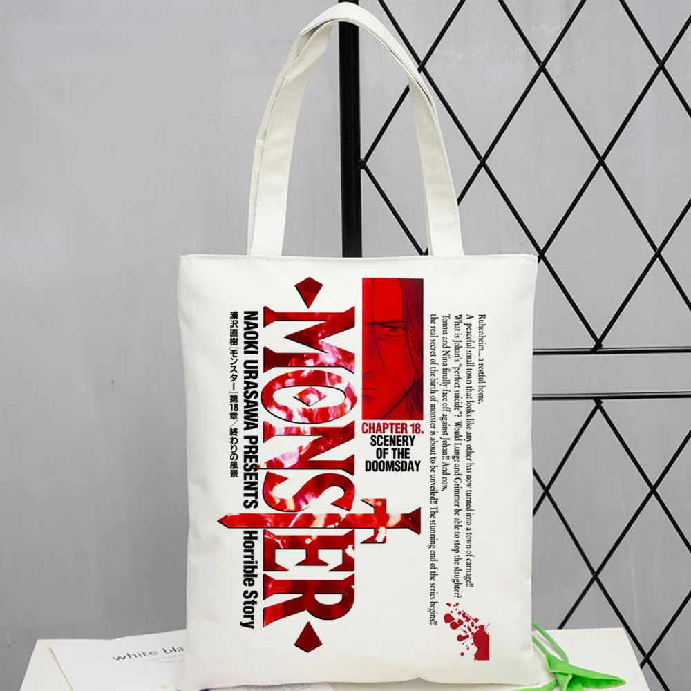 Monster Anime tote bag shopper einkaufstasche y2k totebag personnalisable femme