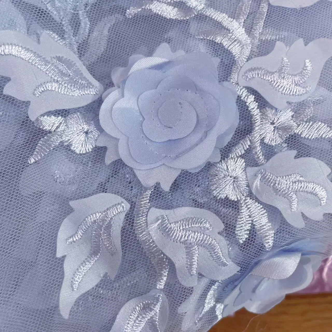 19-kleuren hoogwaardige 3D-bloemkantstof. TrouwjurkDIYKinderkleding Naaien Stof Achtergrond Decoratie Accessoires