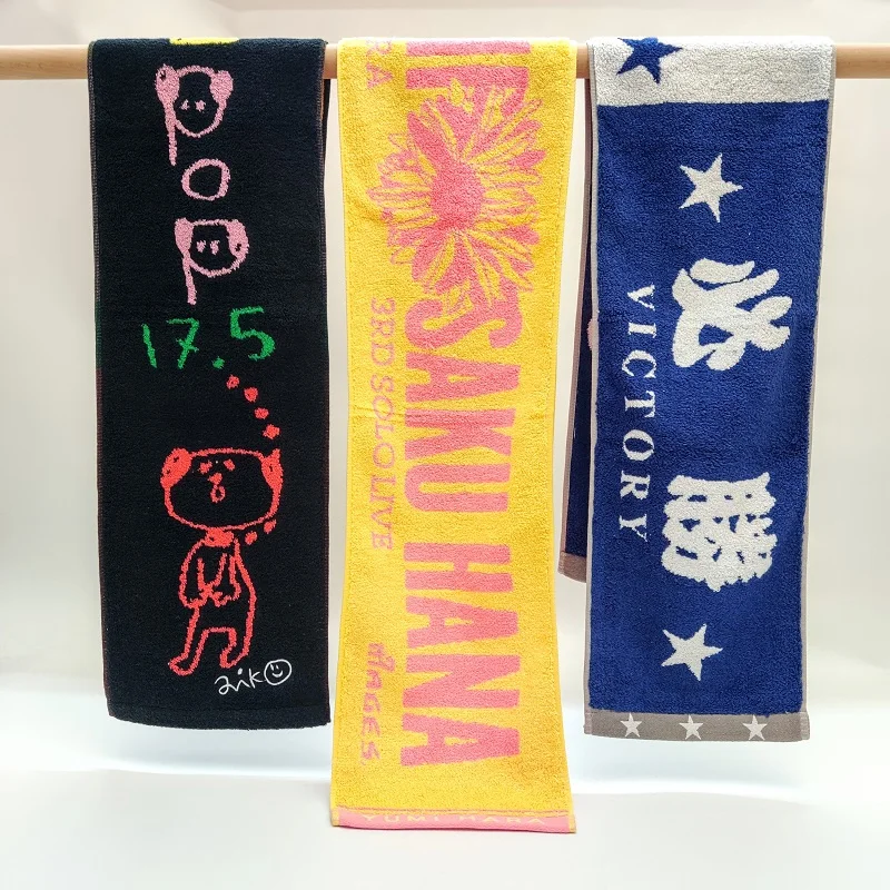 Pure Cotton Sport Towel Thick Long Running Absorbent Fitness Badminton Sports Towel for Adults Standard Thickness