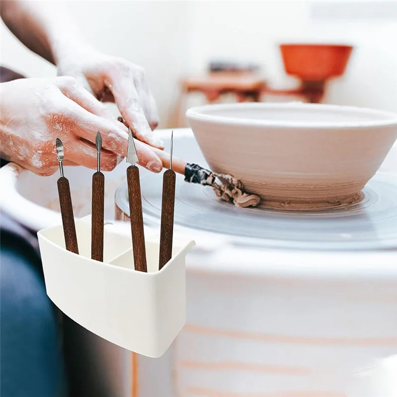 رف تخزين بلاستيكي ABMS مع فتحات قابلة للتعديل - حامل أدوات الفخار، منظم عجلة الفخار