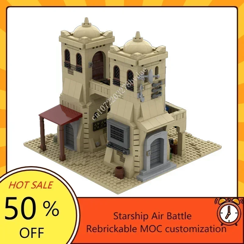 1344 個 MOC スペースバトルタトゥイーンモスアイズリー砂漠の塔モデルカスタムパズル技術 DIY クリエイティブ組立玩具ギフト