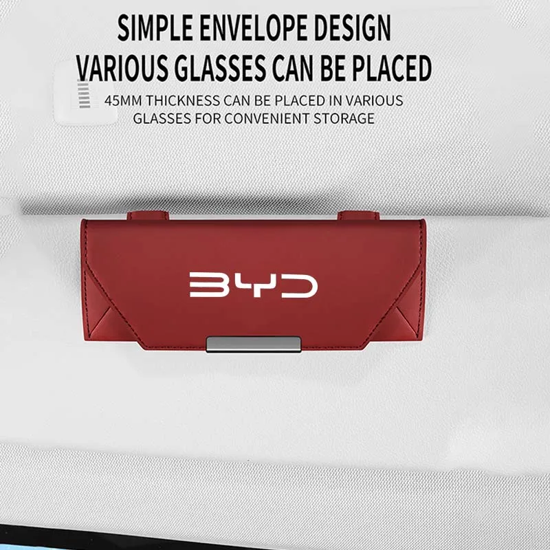 

For BYD Dolphin Atto 3 Han Seal U Tang Yuan Plus Song Plus Qin Accessories Parts Car Visor Glasses Clips Sunglasses Glasses Case