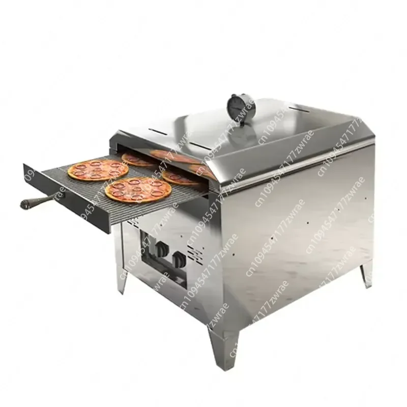 Hot Commercial Stainless Steel Propane Pizza Maker Double Gas Pizza Oven for Backyard Cooking