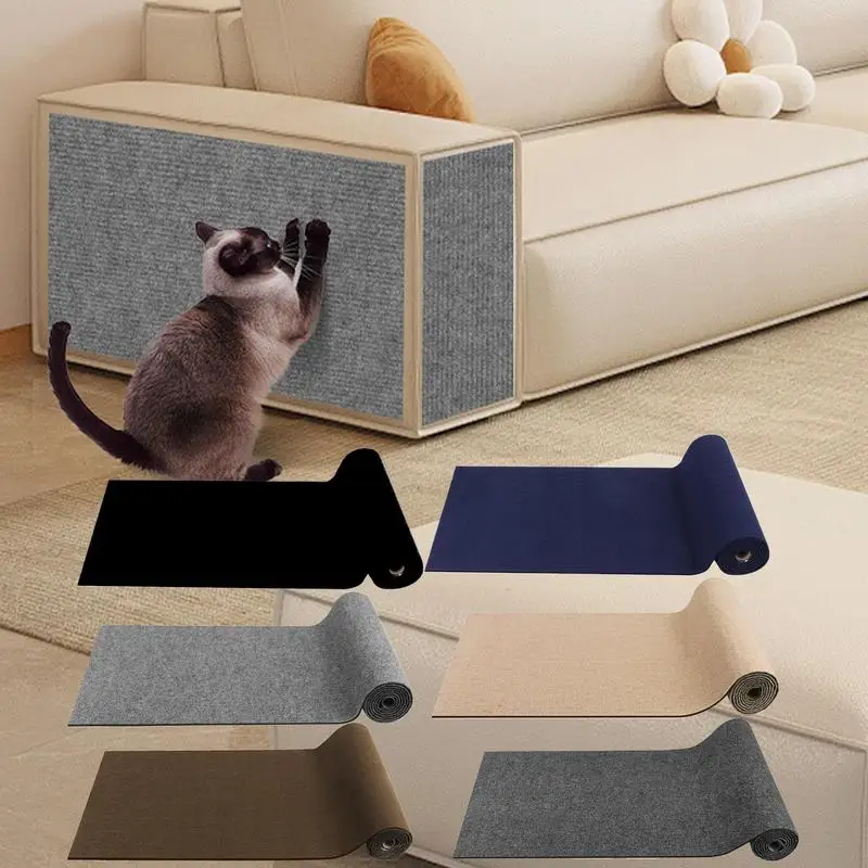 Trimmable Cat Scratching Mat Cat Scratcher Sofa Tape Scratching Post Self-adhesive Carpet Cats Scratch Board Cat Accessories